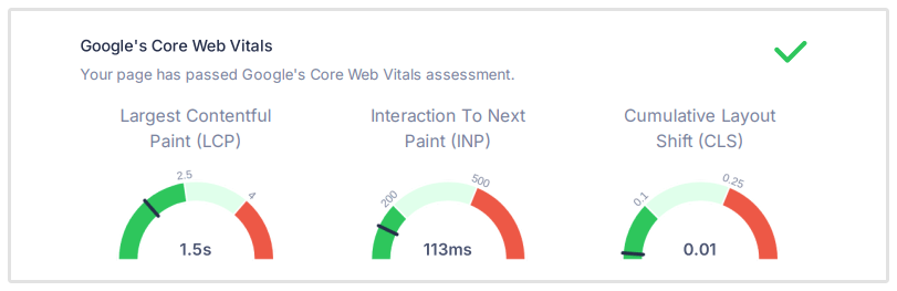 Core Web Vitals